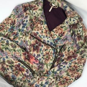 Free People Colorful Floral Embroidered Jacket